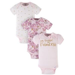 5/$20 | Gerber 3-Pack Baby Girl Short Sleeve Onesies (NB)